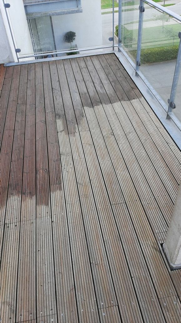 Farum – træterrasse før og efter