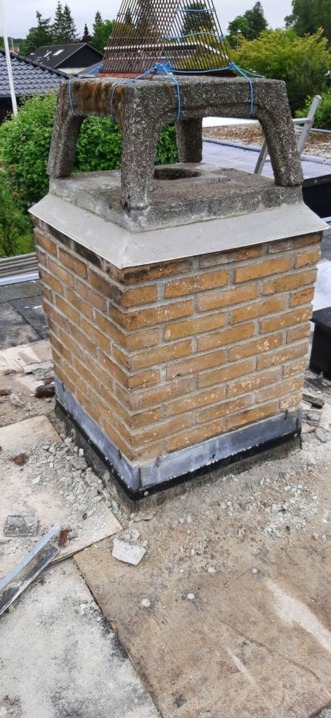 Allerød – skorsten før og efter