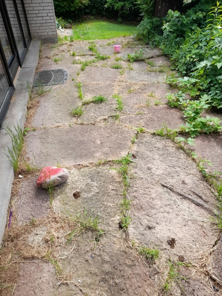 Værløse – terrasse af ølandsbrud før og efte