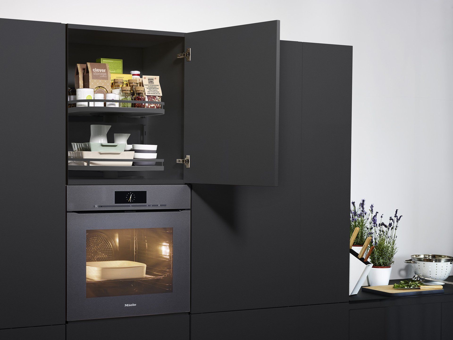 Overhead - TurnMotion Anthracite - Kessebohmer — Kitchen Flat Packs  In Berrimah, NT