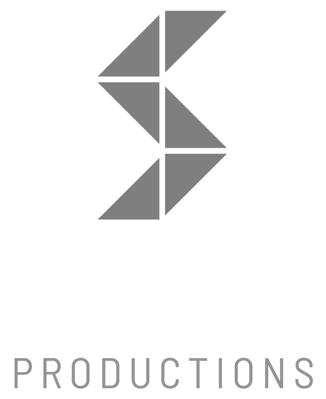 A logo for a company called productions with a triangle in the middle.