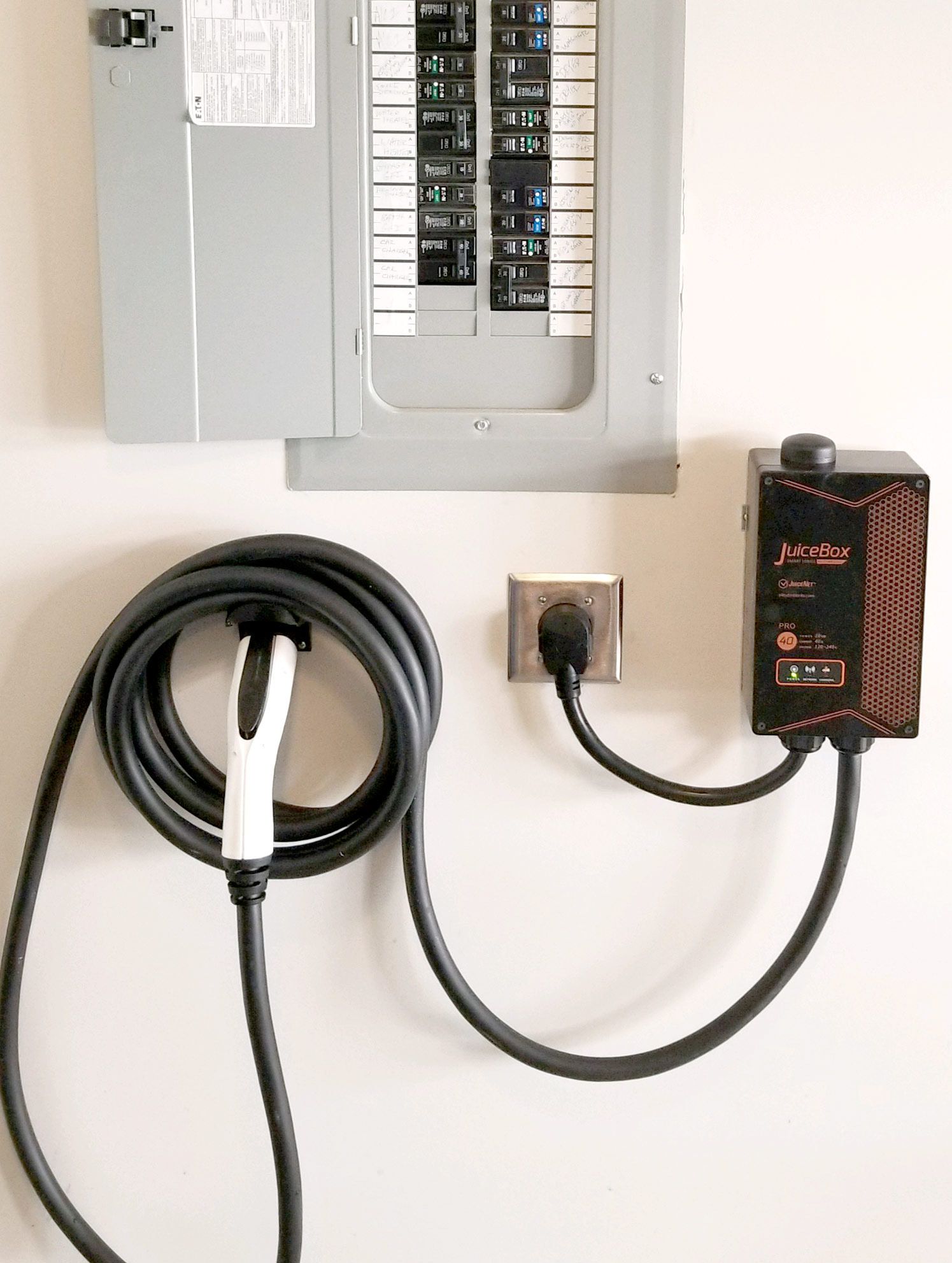 A blink device is plugged into a wall