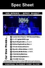 it is a spec sheet for a kiss show .