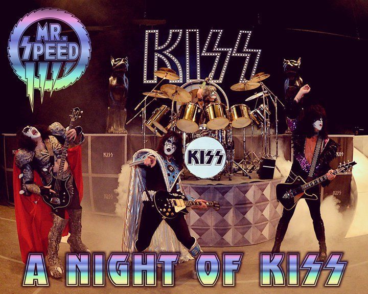 a poster for a night of kiss by kiss