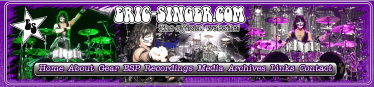 a purple banner with eric-singer.com written on it, but is not the right address