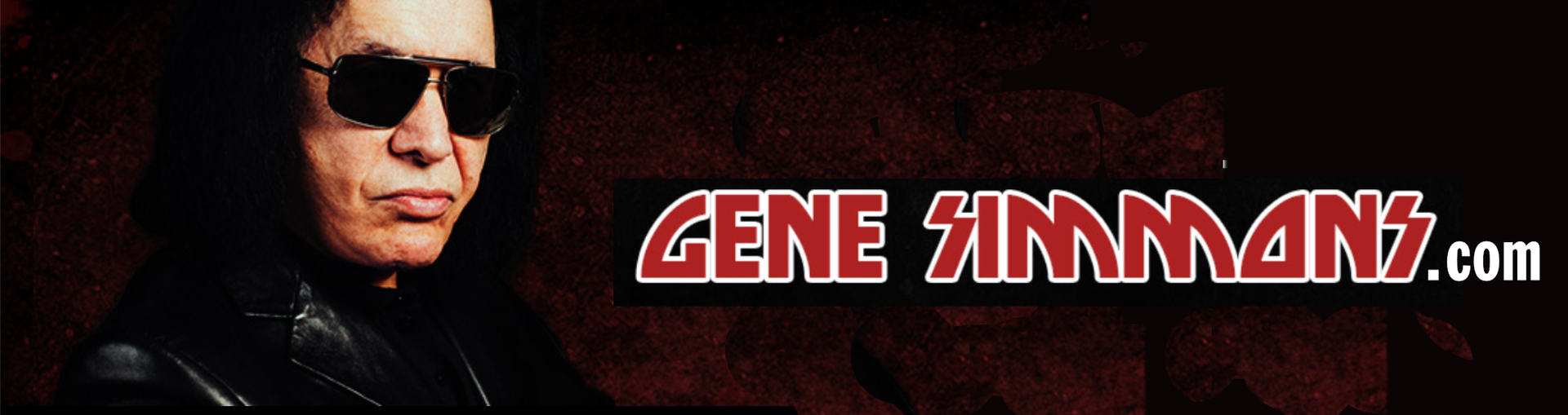 Gene Simmons logo with a picture of himself on the left