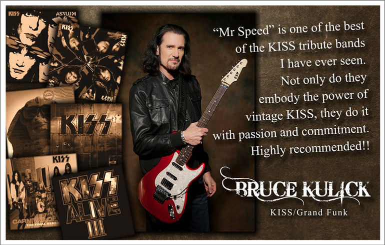 Bruce Kulick is a former guitarist for the band KISS. He gives a testimonial on Mr. Speed