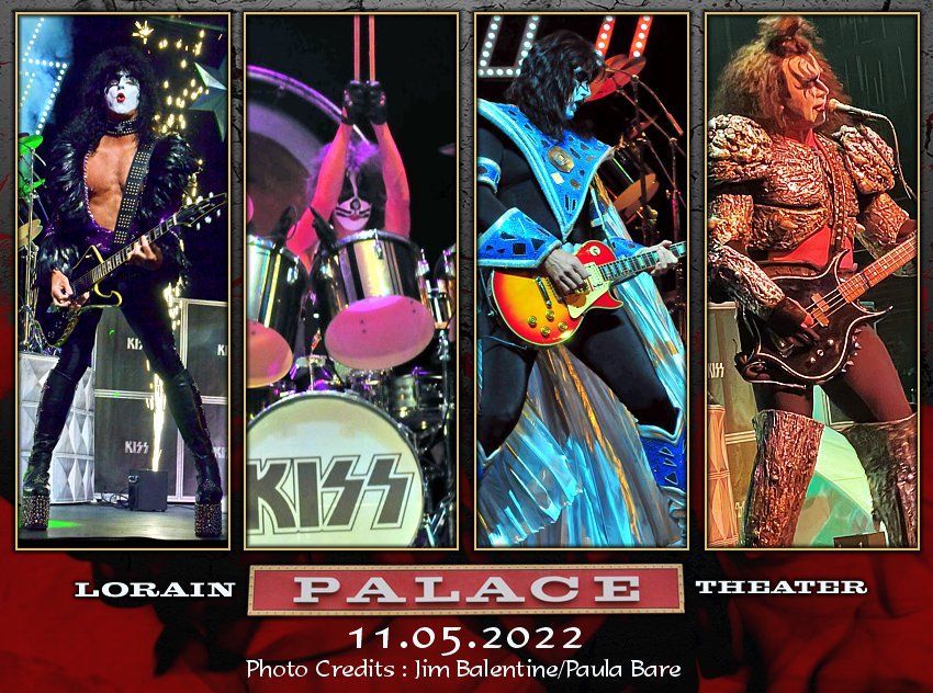 a poster for a kiss concert at the lorain palace