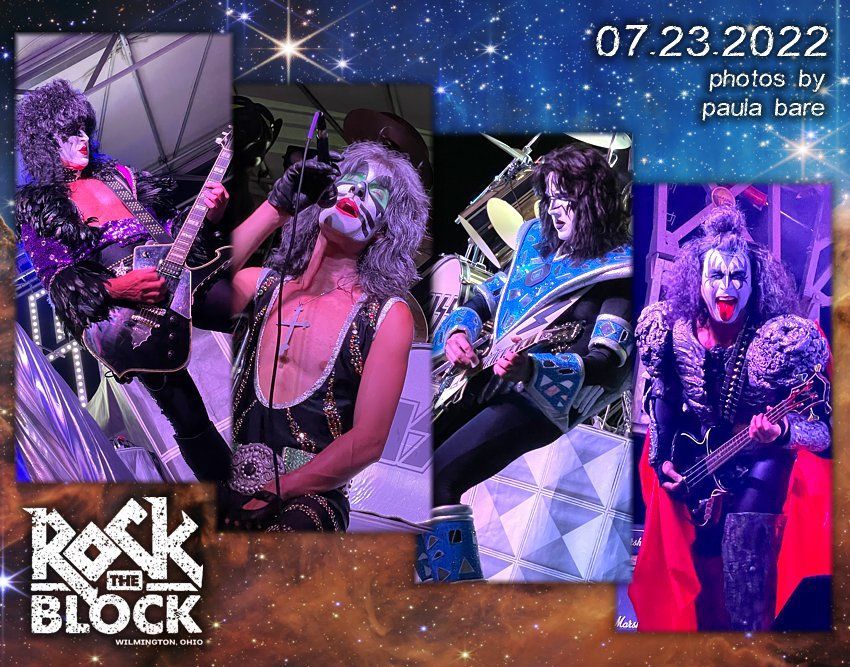 a poster for rock the block with kiss on it