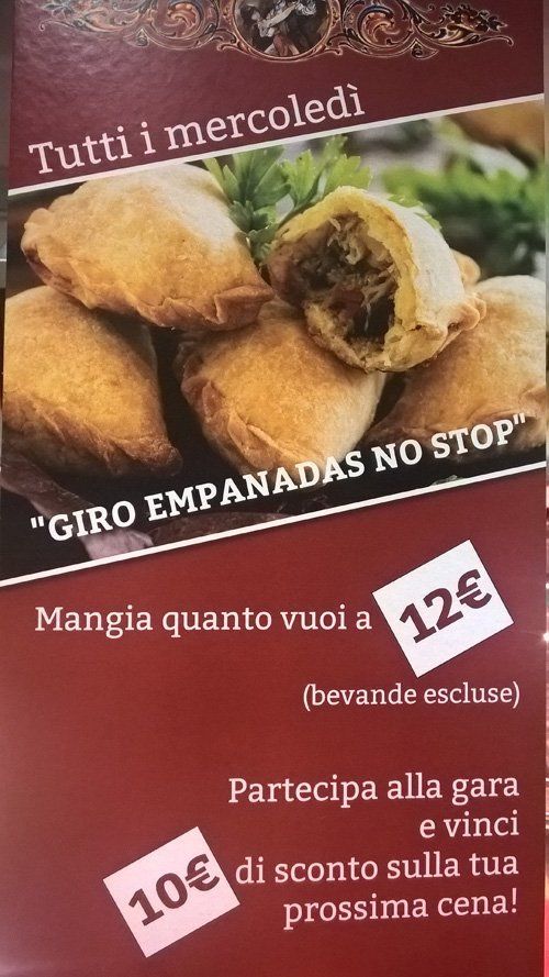 volantino promozioni di un ristorante