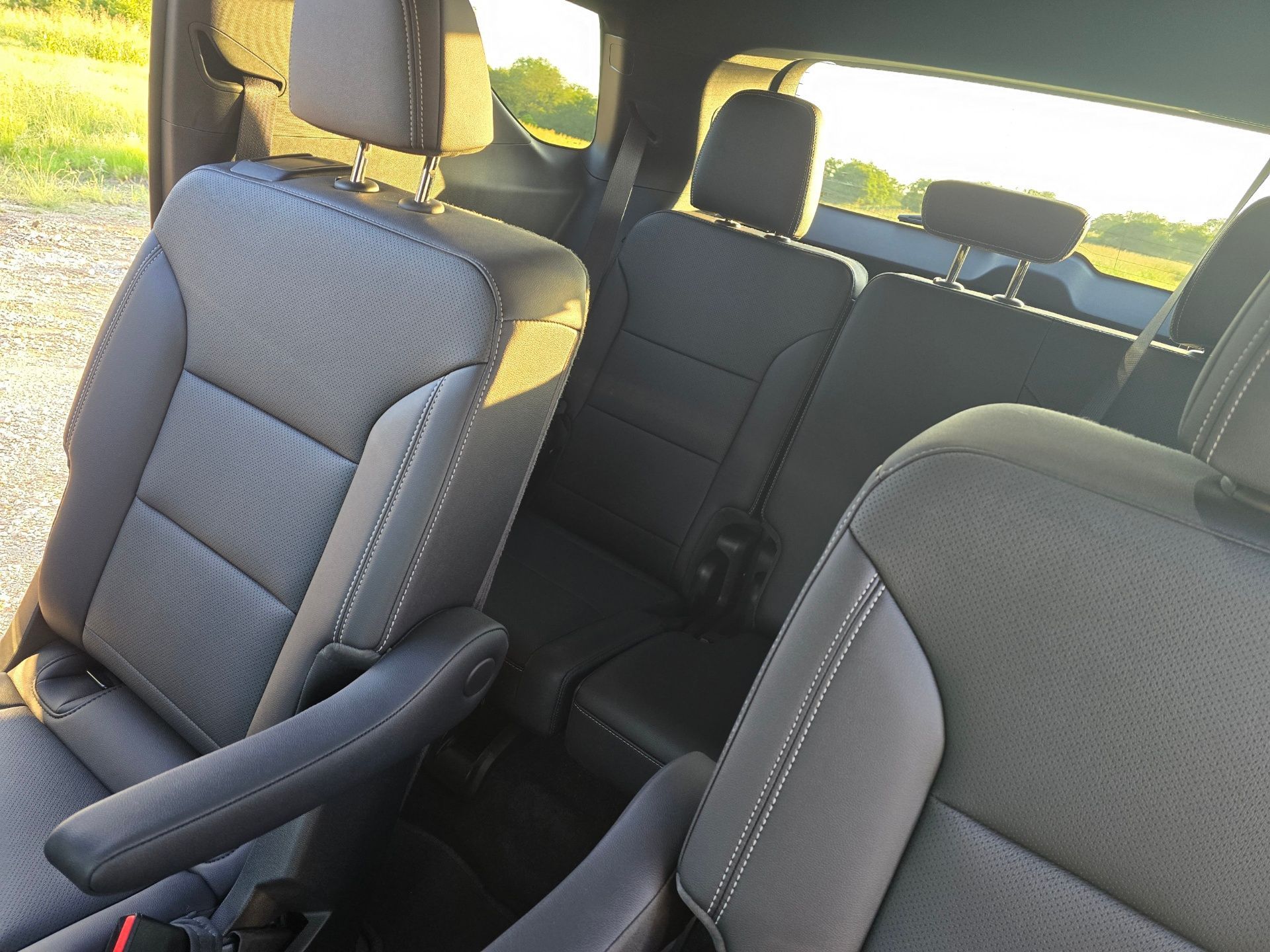 The rear seats of a car are very comfortable