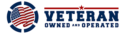 A logo for a veteran owned and operated company