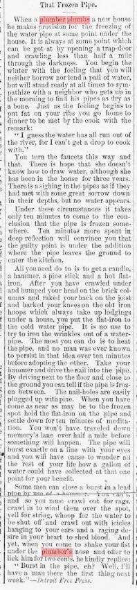 Frozen Pipes 04-07-1881