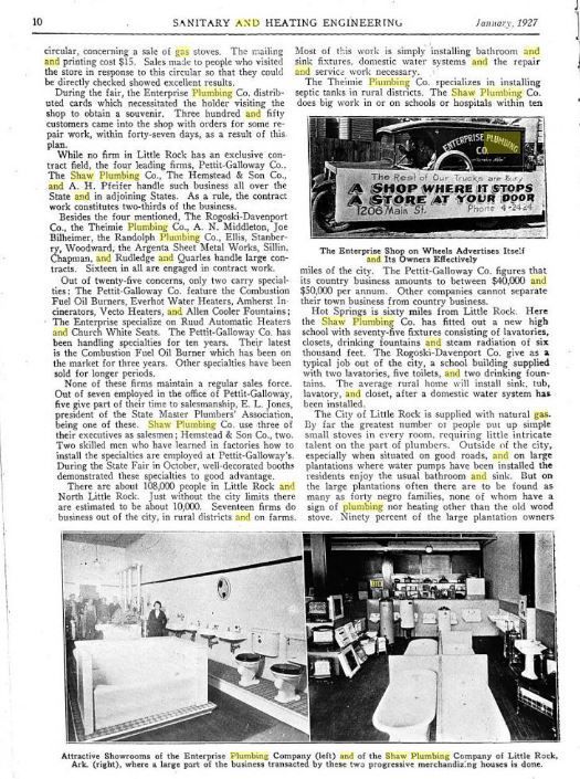 Vintage Little Rock Plumbers