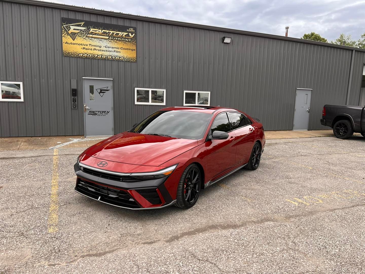 auto window tinting application in Chardon