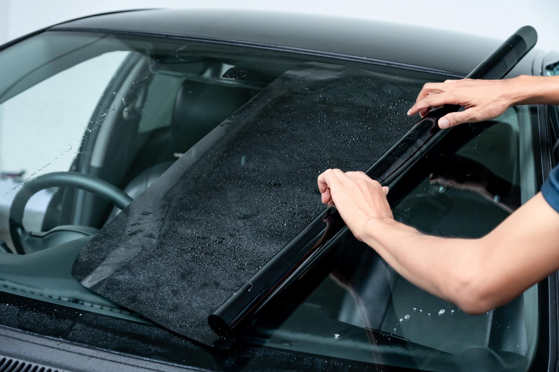 auto window tinting application in Chardon