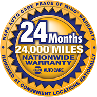 Napa auto care has a 24 month nationwide warranty | J & J Automotive