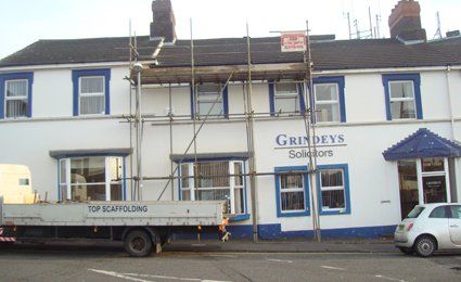 Scaffolding on solicitor office
