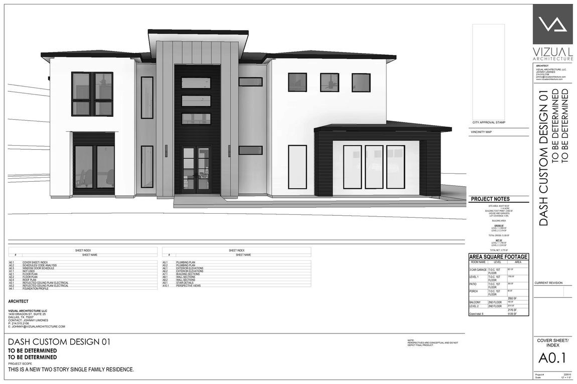 Architectural drawing of a modern house exterior with black and white elements and large windows.