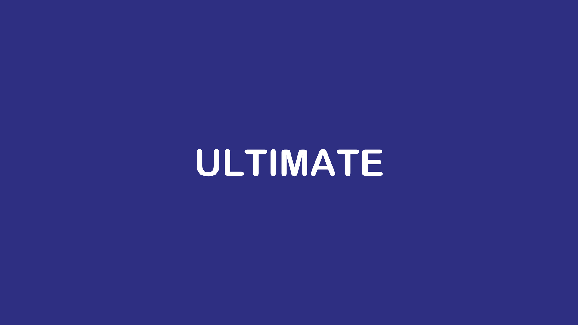 The word ultimate is on a blue background.
