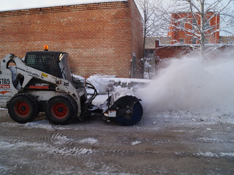 Sniegs, sniega mašīna, tīrīt ceļu, ziema, apledojis ceļs