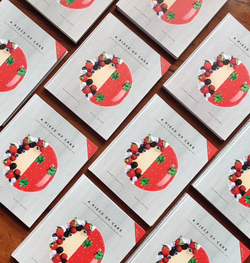 Several cookbooks, titled 