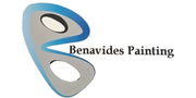 Logo for Benavides Painting: blue and gray abstract shape with "Benavides Painting" text.