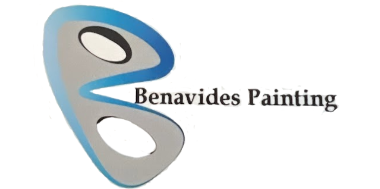 Logo for Benavides Painting: blue and gray abstract shape with "Benavides Painting" text.