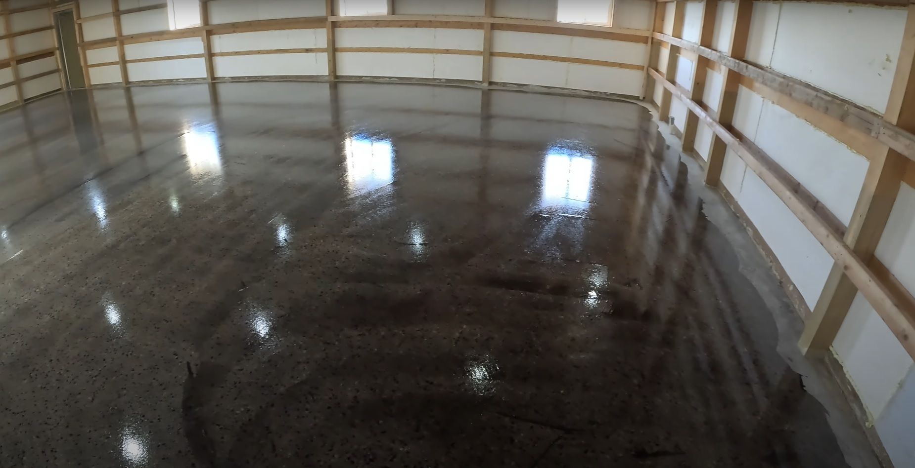 Concrete garage floor