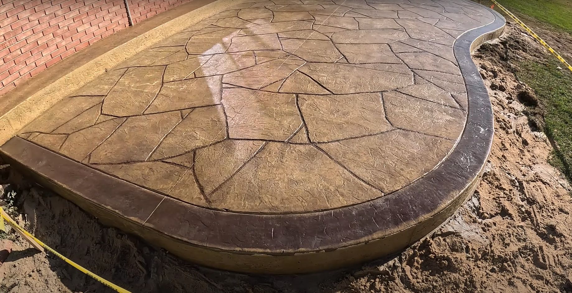 Stamped concrete patio in North York