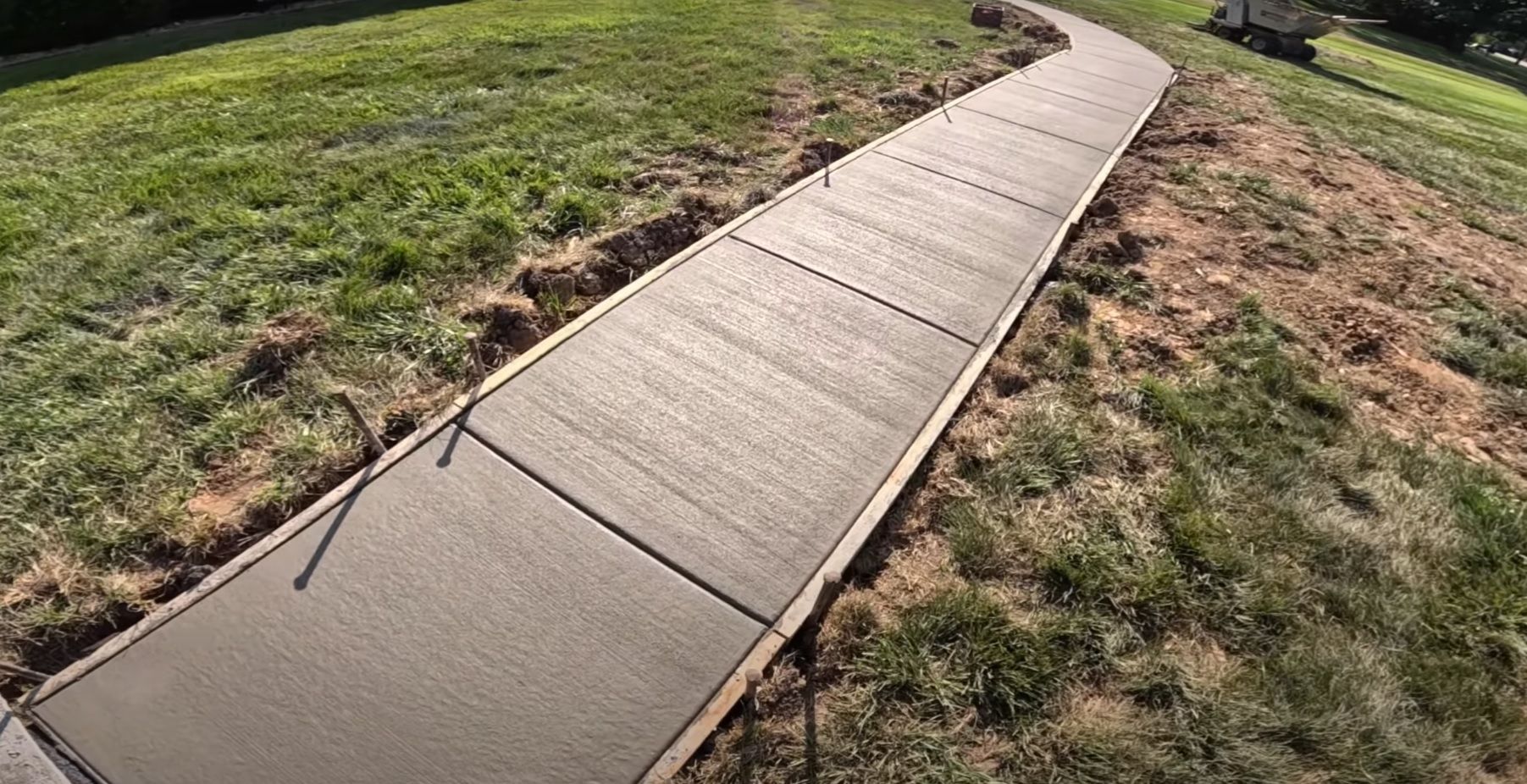 Concrete walkway
