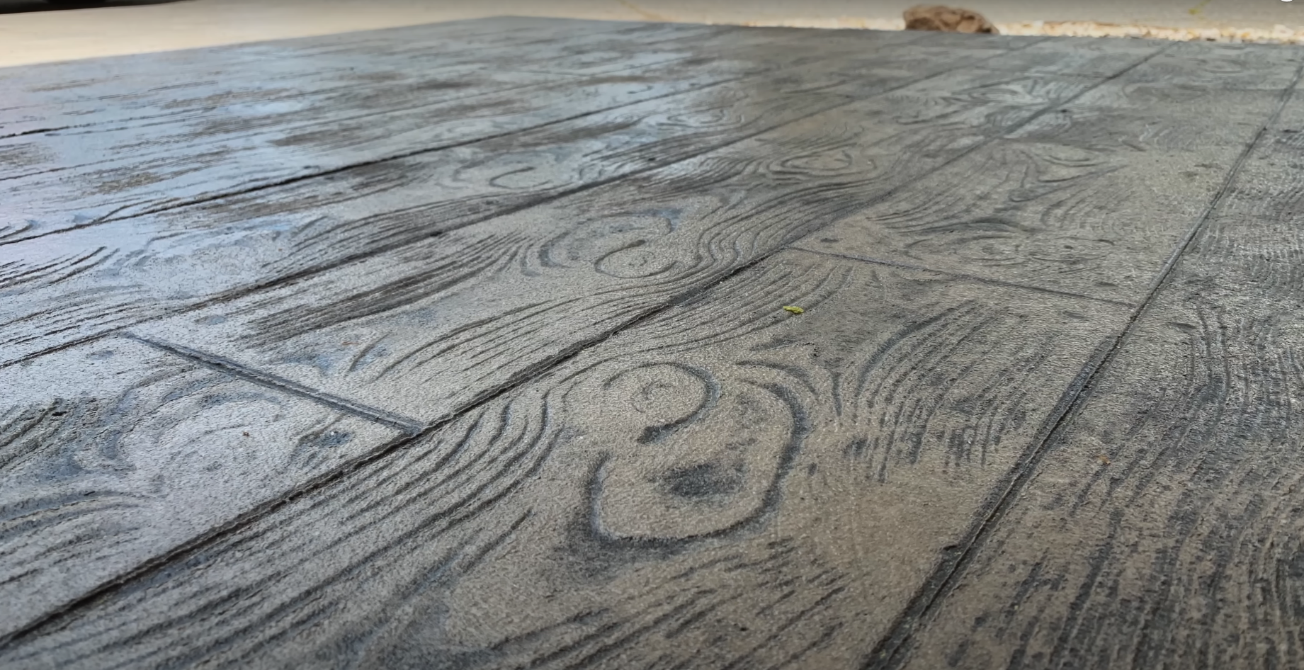 Stamped concrete wood