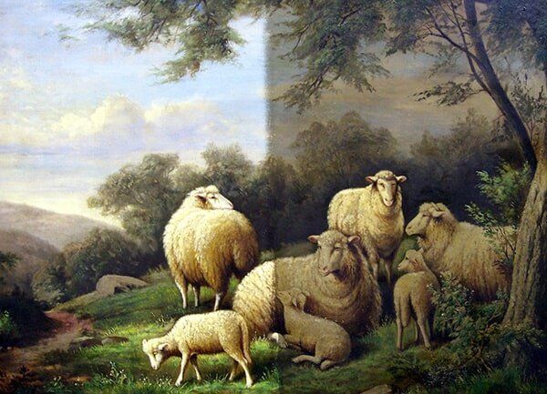 Group of Sheep Painting — Alexandria, VA — Buchanan and Kiguel Fine Custom Picture Framing