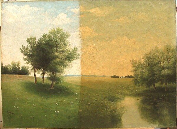 Before and After Restoration Painting — Alexandria, VA — Buchanan and Kiguel Fine Custom Picture Framing