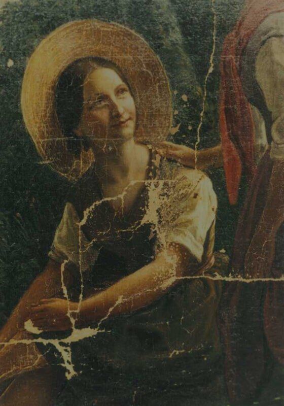 Before Painting Restoration — Alexandria, VA — Buchanan and Kiguel Fine Custom Picture Framing