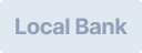 Local Bank sign in light blue text on a pale background