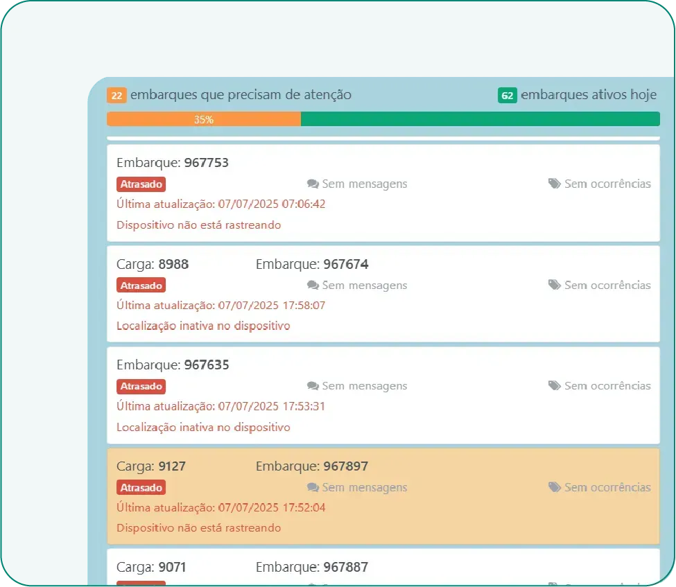 Acompanhe ocorrências em tempo real