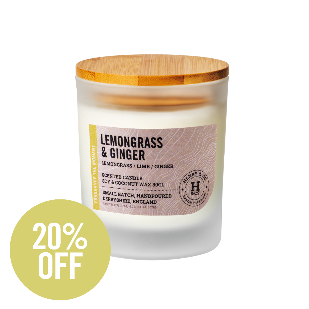 lemongrass & ginger scented candle