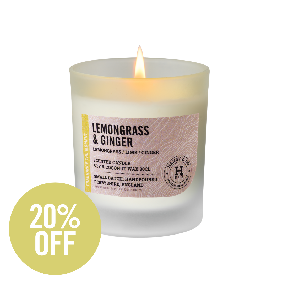 lemongrass & ginger scented candle