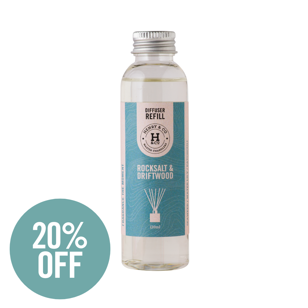 rocksalt & driftwood reed diffuser refill