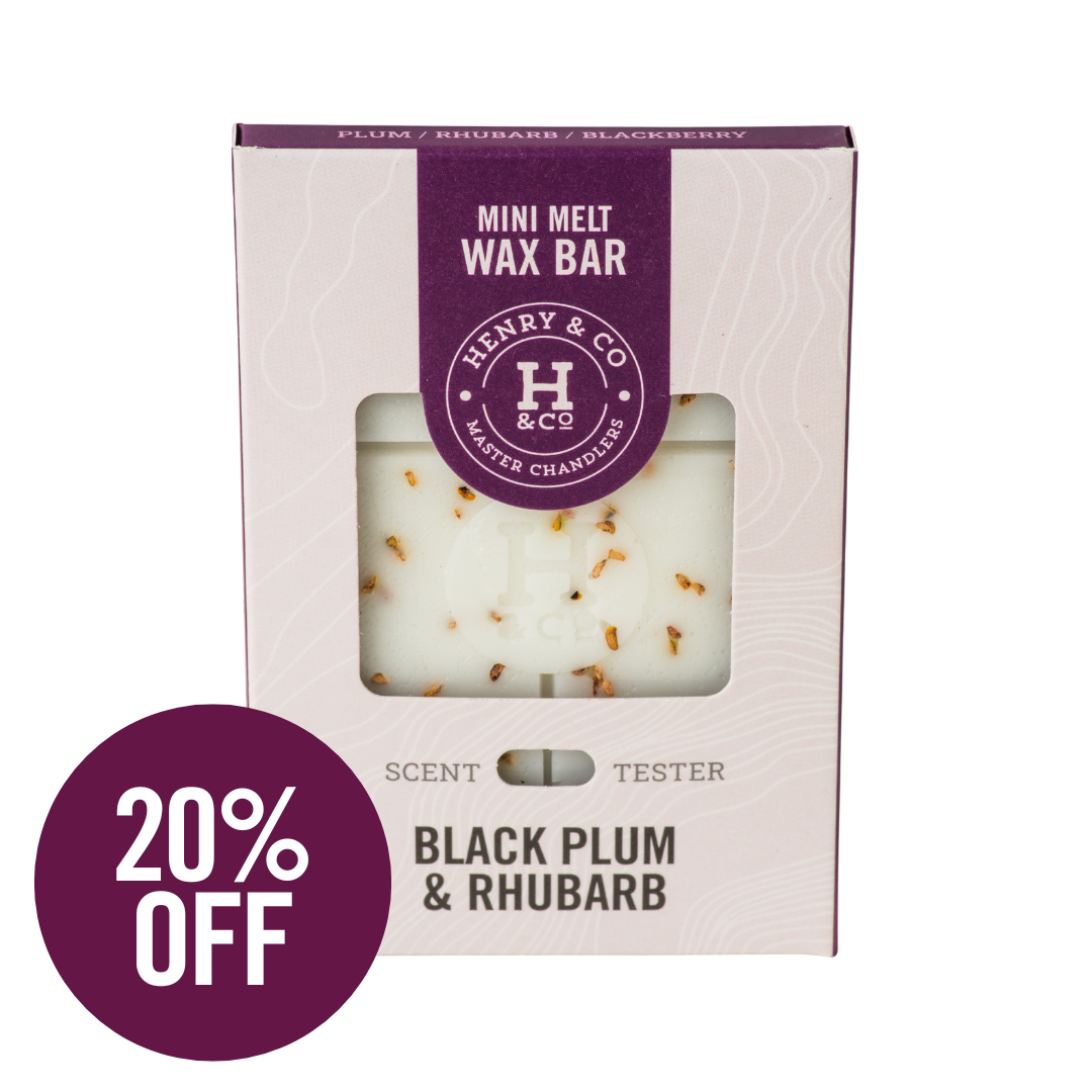 black plum & rhubarb mini wax melt bar