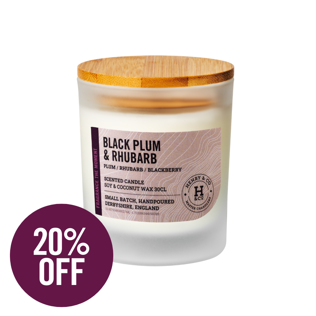 black plum & rhubarb candle scented candle