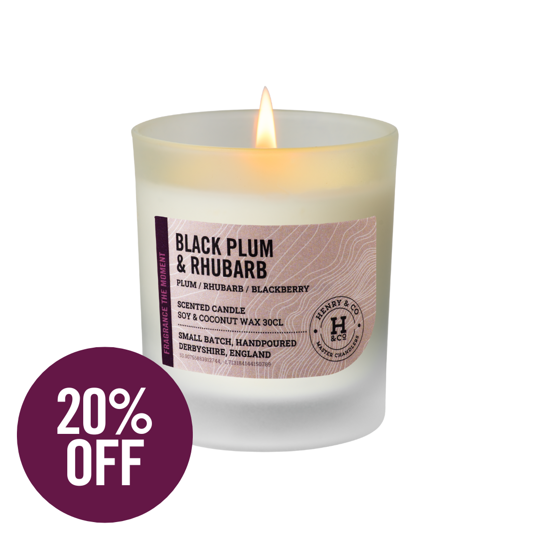 black plum & rhubarb candle scented candle