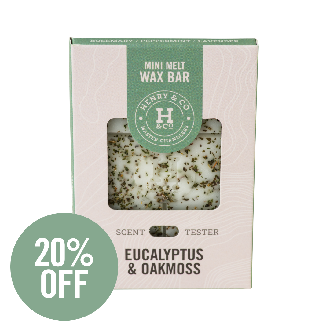 eucalyptus & oakmoss mini wax melt bar
