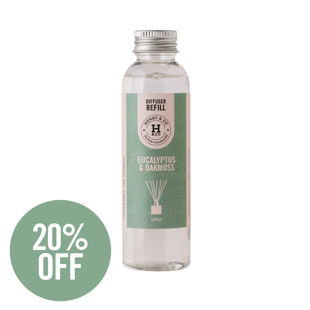 eucalyptus & oakmoss reed diffuser refill