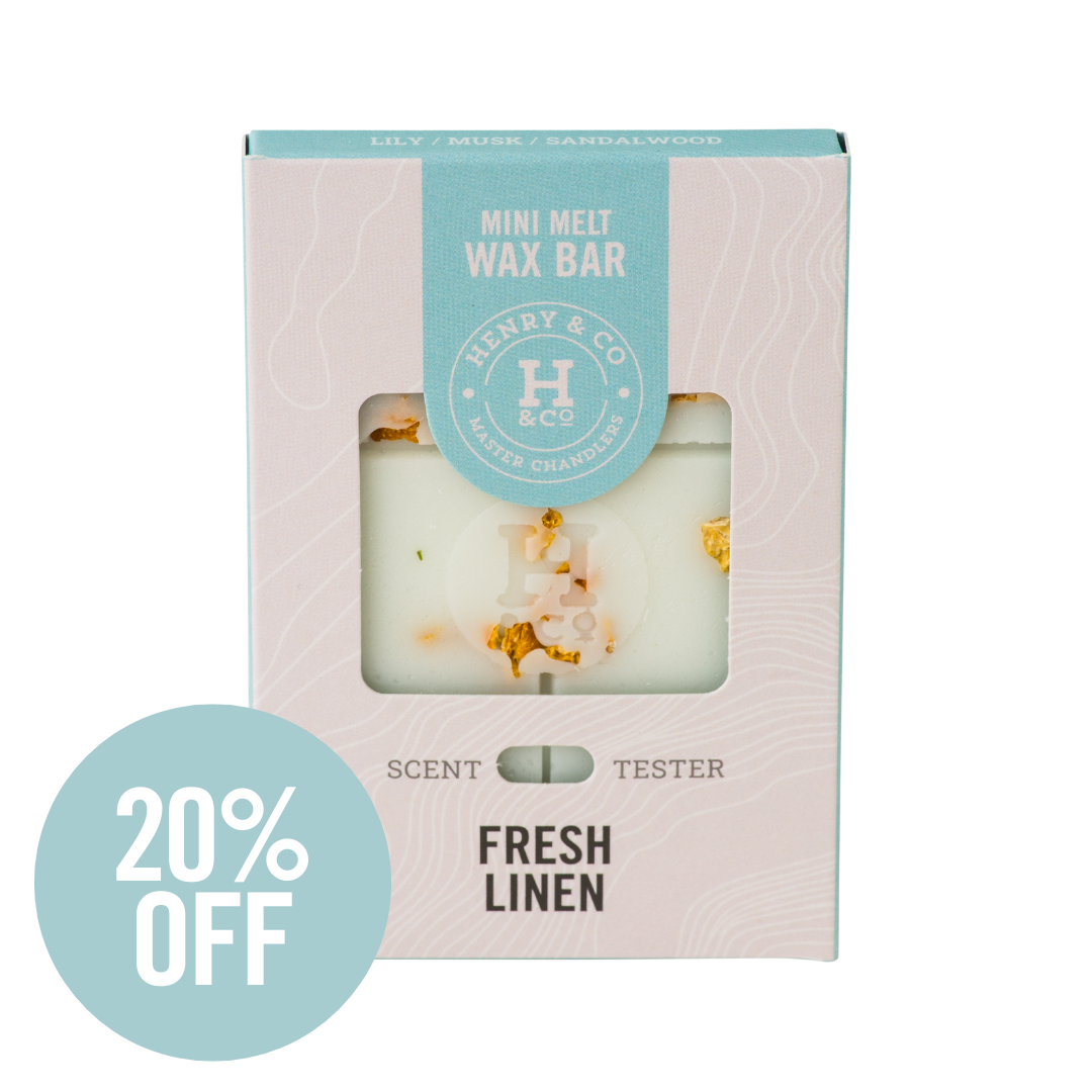 fresh linen mini melt bar packaged
