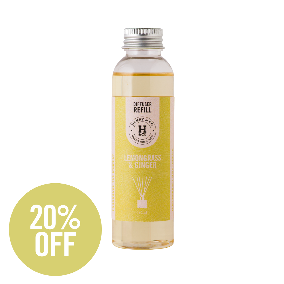 lemongrass & ginger reed diffuser refill