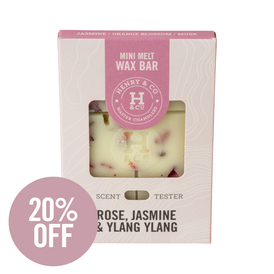 rose, jasmine & ylang ylang mini Wax melt bar