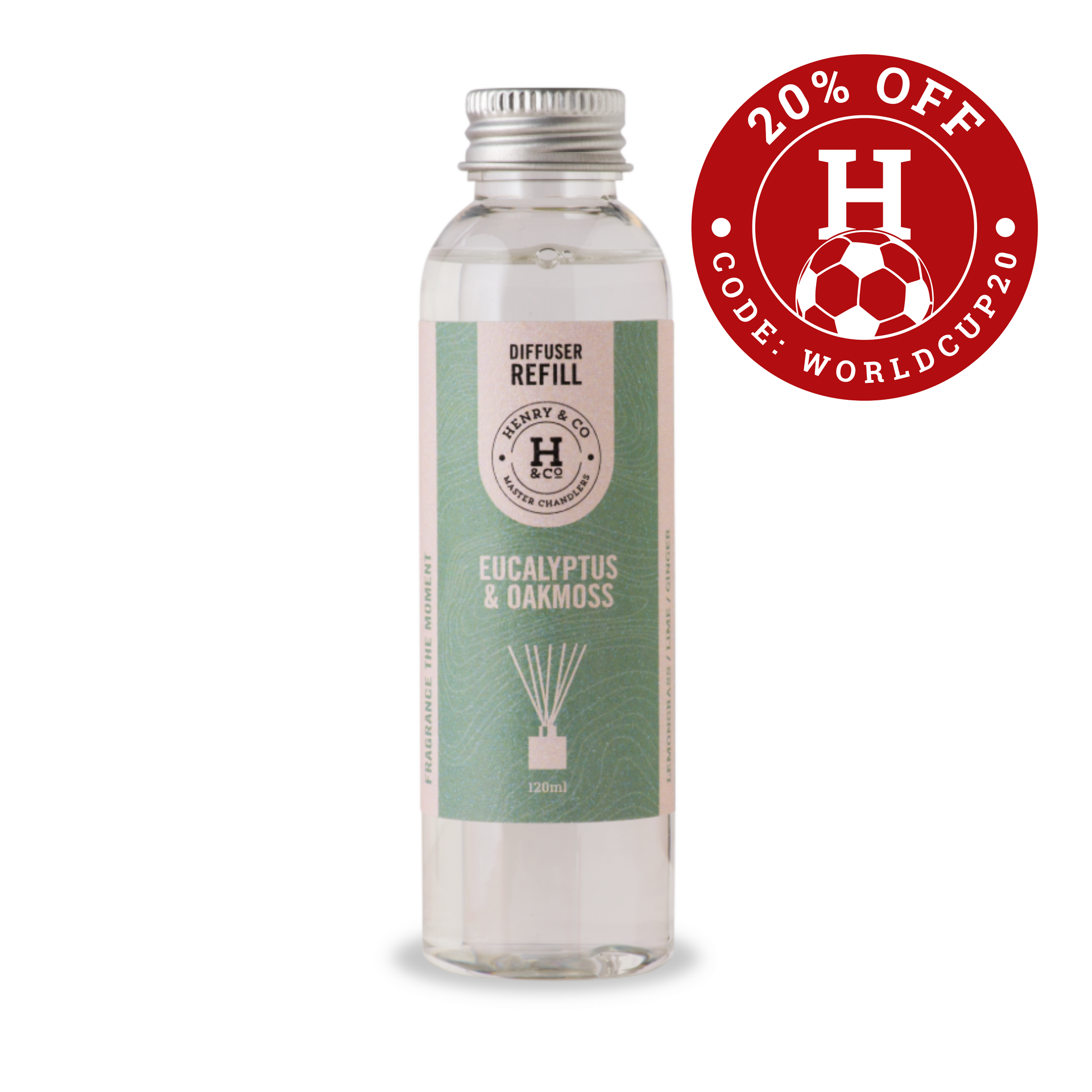 eucalyptus & oakmoss reed diffuser refill