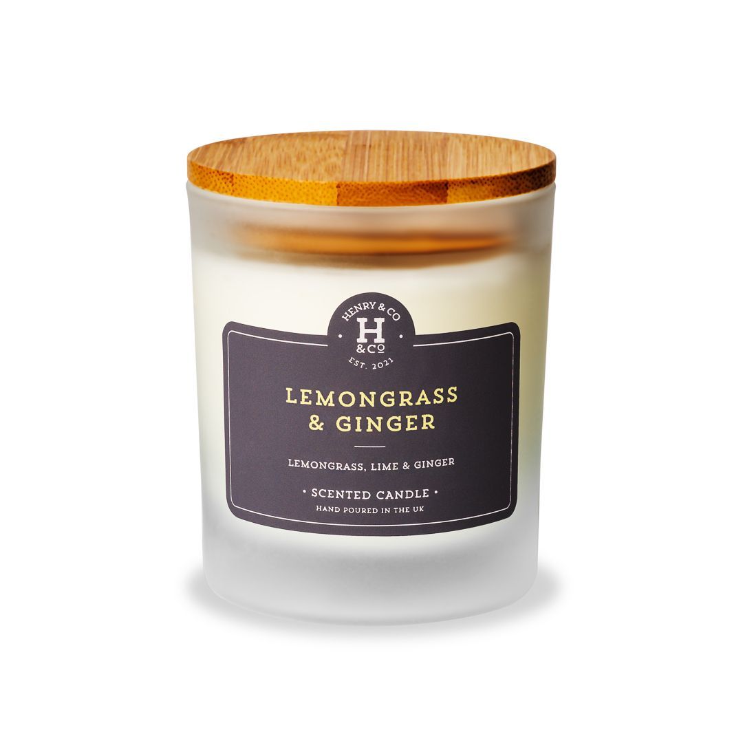 lemongrass & ginger scented candle